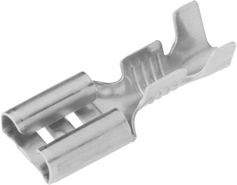 Lapos csúszósaru hüvely 6,3 x 0,8 mm, szigeteletlen, fém, Vogt Verbindungstechnik 3832d.61