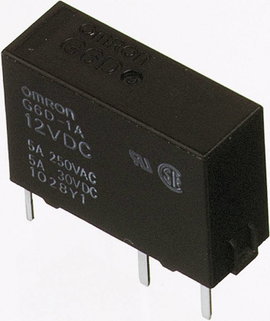 Omron 24V/DC teljesítményrelé, 1 záró, 5A/250V/AC, G6D-1A-ASI 24DC