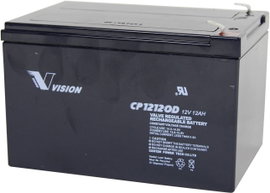 Ólomakku 12 V 12 Ah Vision akku VISION CP12120D CP12120D ólom vlies (AGM)151 x 101 x 98 mm laposérin