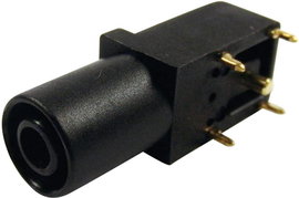 Biztonsági labor alj Alj, hajlított stift Ø: 4 mm Fekete Cliff FCR7350B 1 db