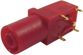 Biztonsági labor alj Alj, hajlított stift Ø: 4 mm Piros Cliff FCR7350R 1 db