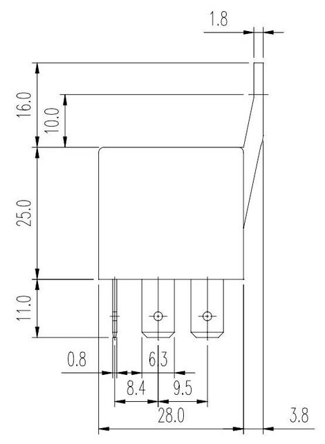 Relé, 12VDC GRL-S-112DF 2. kép