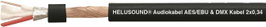 Audio vezeték, AES/EBU & DMX-Kabel 2 x 0,34 mm² Fekete méteráru Helukabel