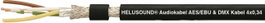Audio vezeték, AES/EBU & DMX-Kabel 4 x 0,34 mm² Fekete méteráru Helukabel