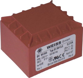 Transzformátor 3,2VA 230V / 6V / 533MA