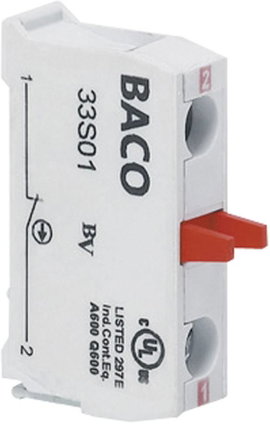 Érintkezőelem 1 záró nyomó 600 V BACO BA33S10 1 db