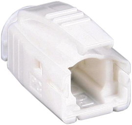 Törésgátló RJ45 csatlakozó dugóhoz, fehér, egyenes, Metz Connect 1401008204-E