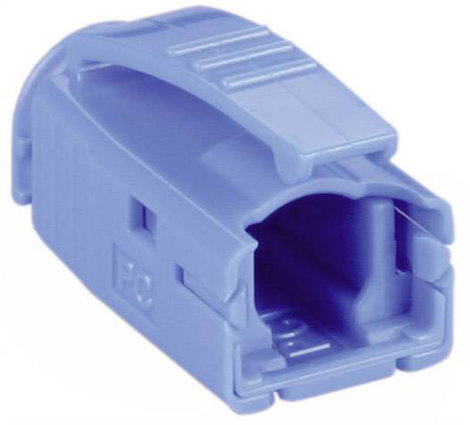 Törésgátló RJ45 csatlakozó dugóhoz, kék, egyenes, Metz Connect 1401008206-E