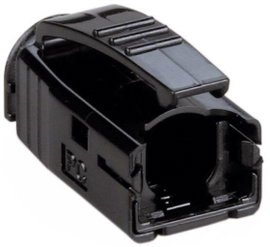 Törésgátló RJ45 csatlakozó dugóhoz, fekete, egyenes, Metz Connect 1401008202-E