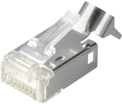 RJ45 csatlakozó, CAT 6A Dugó, egyenes Pólusszám: 8P8C 1401505010-E BTR Netcom Tartalom: 1 db
