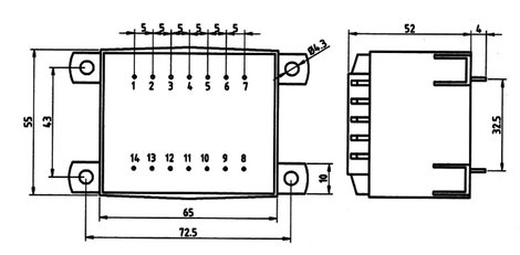 Transzformátor 25,0VA 230V / 12V / 2083MA 2. kép