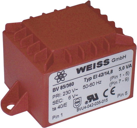 Transzformátor 5,0VA 230V / 24V / 208MA