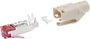 RJ45 moduláris csatlakozó dugó, egyenes, CAT5, 8P8C, piros, Hirose Electronic TM21P-88P(05) 222-2862 bélyegkép