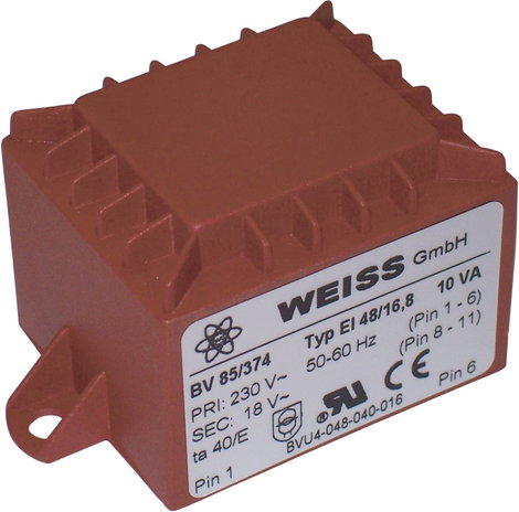 Transzformátor 10,0VA 230V / 9V / 1111MA