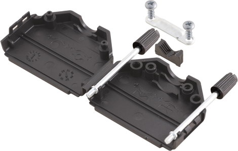 D-SUB doboz pólusszám: 25 műanyag 180 ° Fekete MH Connectors MHDPPK25-BK-K 1 db