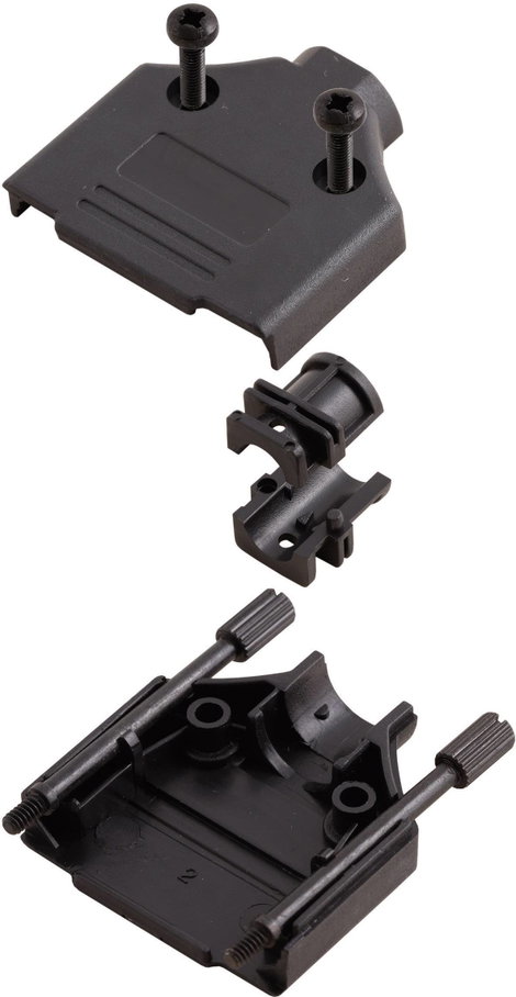 D-SUB doboz pólusszám: 9 műanyag 180 ° Fekete MH Connectors MHDTPPK-09-BK-K 1 db