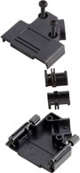 D-SUB doboz pólusszám: 9 műanyag 45 ° Fekete MH Connectors MHD45PPK-09-BK-K 1 db bélyegkép