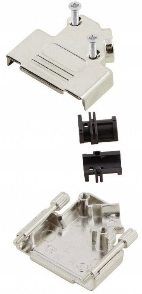 D-SUB doboz pólusszám: 9 fém 45 ° Ezüst MH Connectors MHD45ZK-9-RA-K 1 db