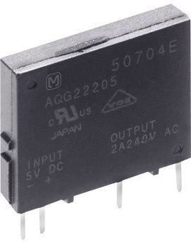 Félvezető relé, 264VAC 1A 2A AQG22124
