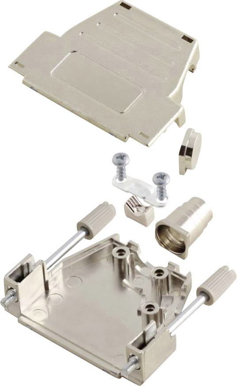 D-SUB doboz pólusszám: 15 180 °, 45 ° Ezüst MH Connectors MHDSSK-M-15-L-K 1 db