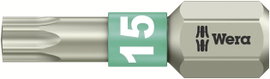 TORX® nemesacél bitek, 25 mm Wera 05071033001 T 15 6,3 mm (1/4) hatlapú DIN 3126-C 6,3, ISO 1173 Hos