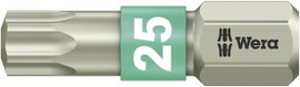 TORX® nemesacél bitek, 25 mm Wera 05071035001 T 25 6,3 mm (1/4) hatlapú DIN 3126-C 6,3, ISO 1173 Hos