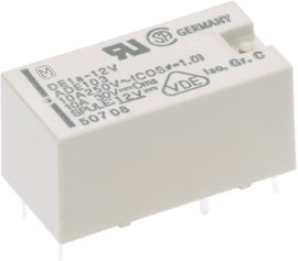 Teljesítményrelé, 1A 12V 10A DE1