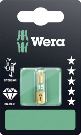 867/1 TORX® BDC bit, T15 x 25 mm Wera 05134375001 Hossz:25 mm