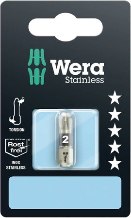 Wera 3855/1 TS kereszthornyú PZ bit, PZ 1 X 25 05073613001 Pozidriv Hossz:25 mm
