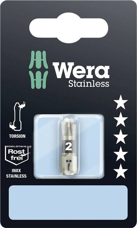 Wera 3855/1 TS kereszthornyú PZ bit, PZ 2 X 25 05073614001 Pozidriv Hossz:25 mm