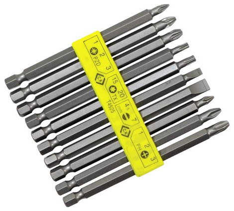 C.K. T4525 Csavarhúzó bits készlet 10 részes, vegyes hosszúság 2. kép