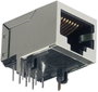 RJ45 SMD beépíthető csatlakozó aljzat, 8P8C, vízszintes, szürke, BKL Electronic bélyegkép
