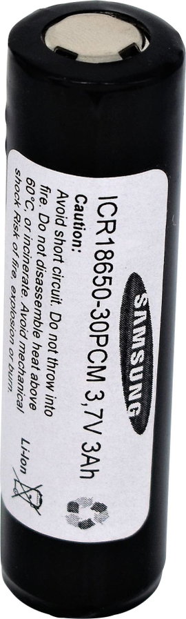 Speciális Li-Ion akku 3,7 V 3000 mAh (Ø x Ma) 18 x 70 mm Samsung ICR18650-30B