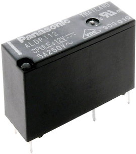 Teljesítményrelé Panasonic ALDP112 277 V/AC/30 V/DC, 1385 VA/150 W, 5 A, Monostabil, 12 V/DC, 1 záró