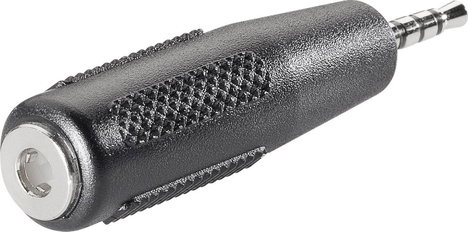 Jack Audio Adapter [1x Jackdugó 2.5 mm - 1x Jackalj 3.5 mm] fekete BKL Electronic 2. kép