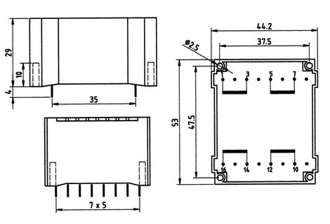 Lapos transzformátor 10W/417mA 2. kép