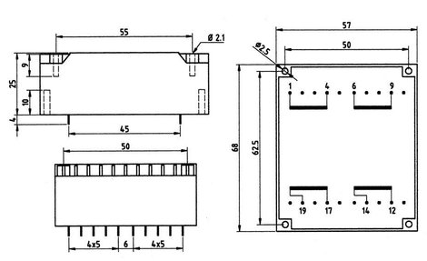 Lapos transzformátor 14W/1167mA 2. kép