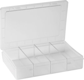 Üres alkatrésztároló doboz, 3 rekeszes 180 x 140 x 40mm Alutech 606020