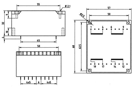 Lapos transzformátor 24W/667mA 2. kép