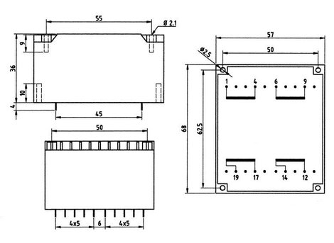 Lapos transzformátor 30W/1667mA 2. kép