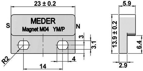 Működtető mágnes a dobozban StandexMeder Electronics Mágnes, M04 7. kép
