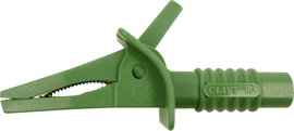 Szigetelet krokodilcsipesz, mérőcsipesz 4 mm-es csatlakozóaljjal, zöld Cliff FCR7942