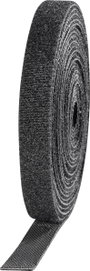 Tépőzár szalag, bolyhos és horgos fél, 3 m x 10 mm, 4 tekercs, fekete, Toolcraft KL10X3000C bélyegkép
