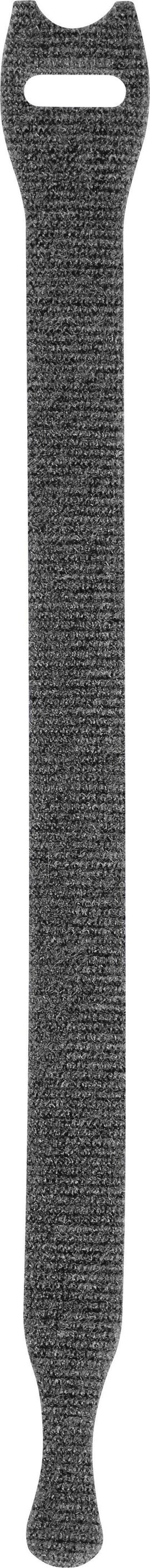 Tépőzáras kábelkötegelő kötegeléshez bolyhos és horgos fél 200 x 12 mm fekete TOOLCRAFT KL12X200SC 1