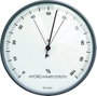 Hajszálas higrométer, páratartalom mérő, ezüst, ø 103 x 35 mm bélyegkép