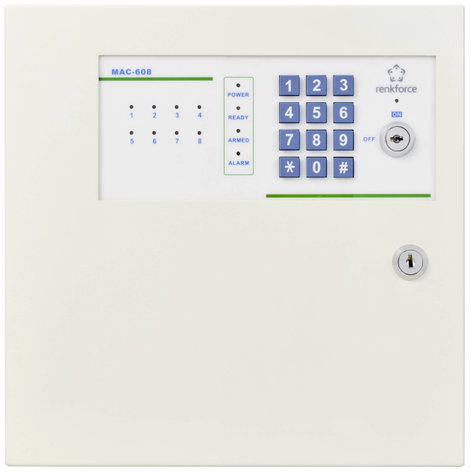 8 zónás riasztóközpont, Renkforce MAC-608 2. kép