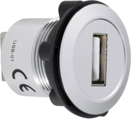 Beépíthető USB aljzat, USB 2.0 aljzat A, USB 2.0 aljzat A, Tru Components USB-01