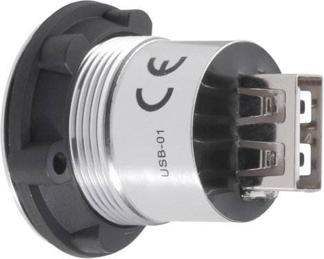 Beépíthető USB aljzat, USB 2.0 aljzat A, USB 2.0 aljzat A, Tru Components USB-01 2. kép