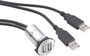 Beépíthető USB aljzat, 2x USB 2.0 aljzat A, 2x USB 2.0 dugó A, ezüst/fekete, Tru Components USB-06 bélyegkép