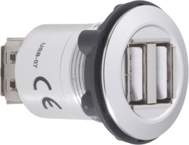 Beépíthető USB aljzat, 2x USB 2.0 aljzat A, 2x USB 2.0 aljzat A, Tru Components USB-07